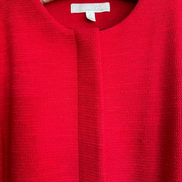 EUC Emerson Rose Ruffle Sleeve Long Jacket red Xmas Christmas holidays long coat - Picture 8 of 15